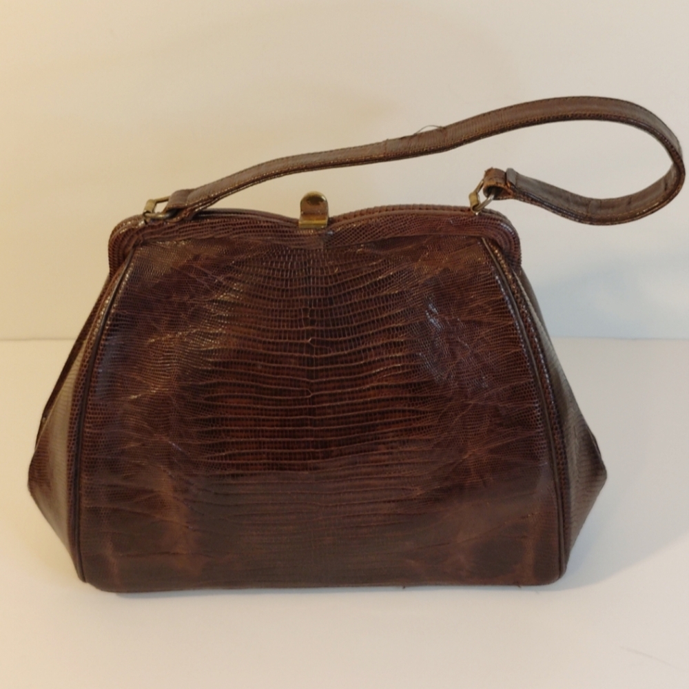 Vintage Brown Leather Handbag
